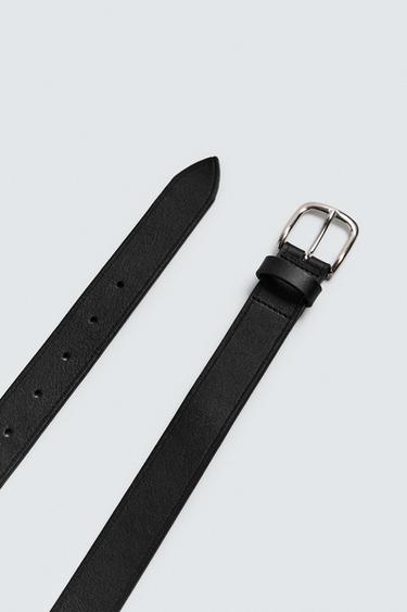 LEATHER BELT - Black by Zara - Image 1