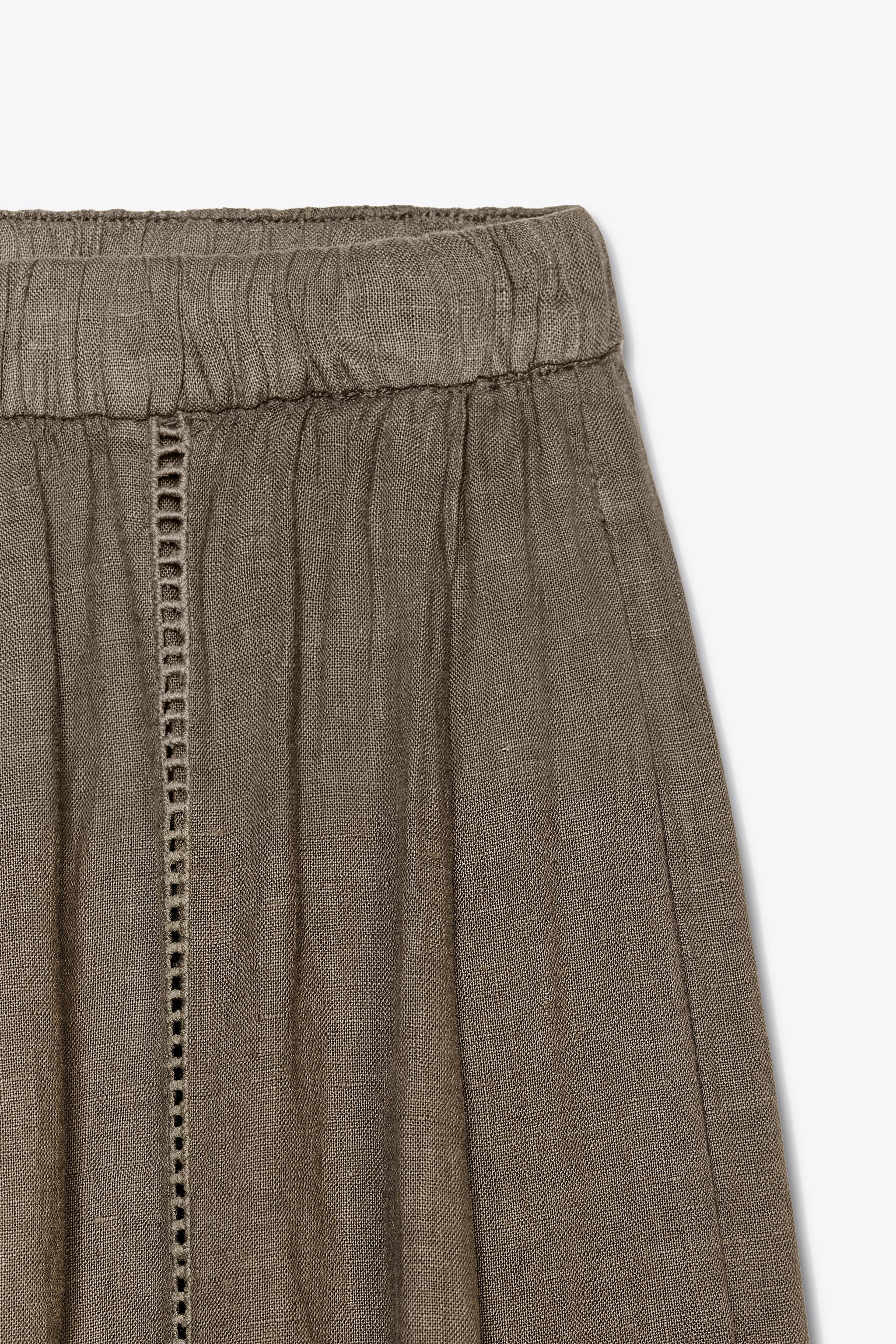【ZARA】ZW COLLECTION リネン100% パラッツォパンツ 4043/059 ZARA】ZW COLLECTION リネン100% パラッツォパンツ 4043/059
