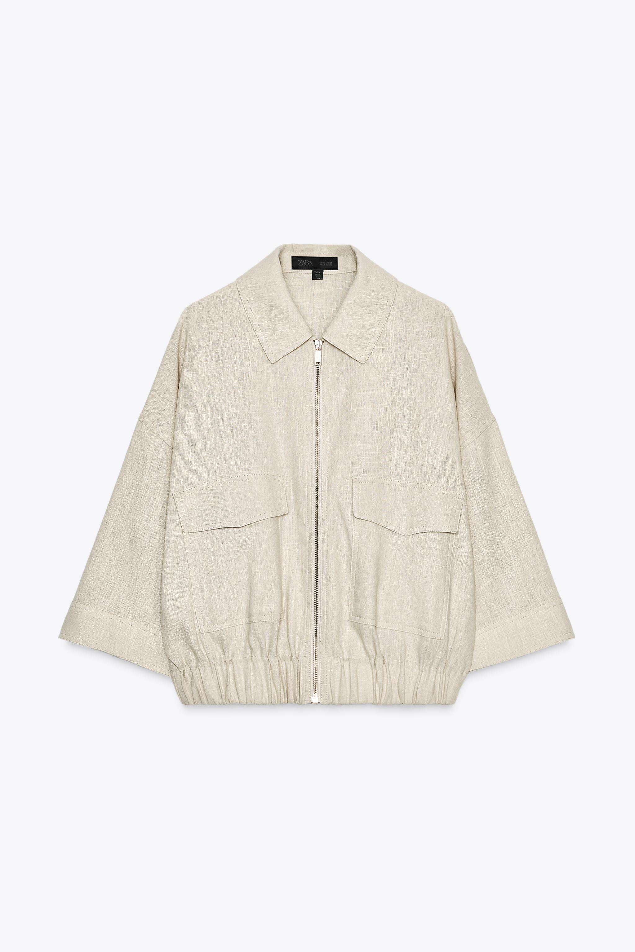 LINEN SAFARI JACKET - Sand | ZARA United States