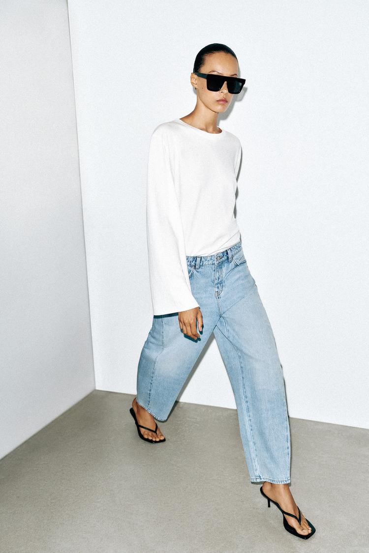 Jeans Z1975 de cintura alta con costuras tipo barril 3