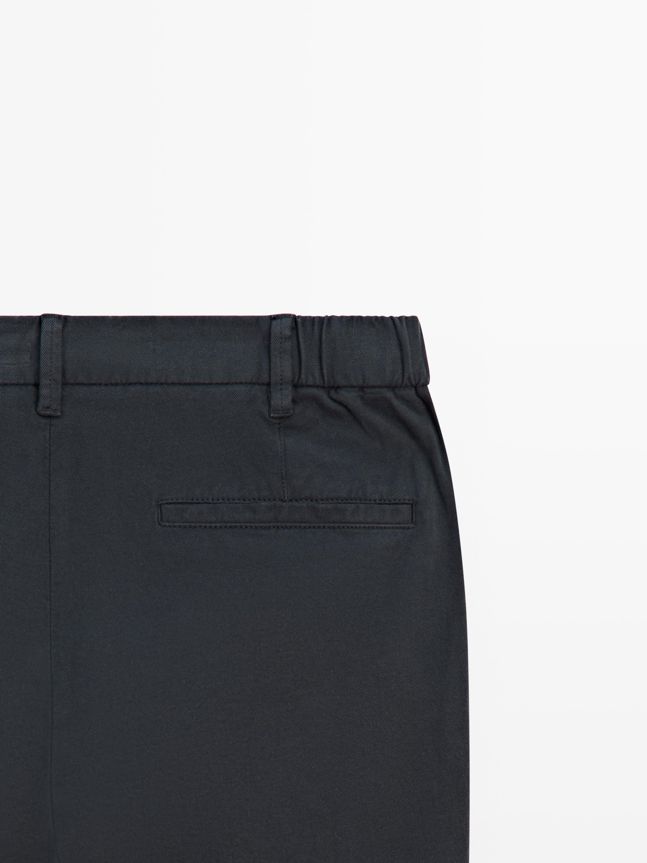 Pantalon slim en coton mélangé