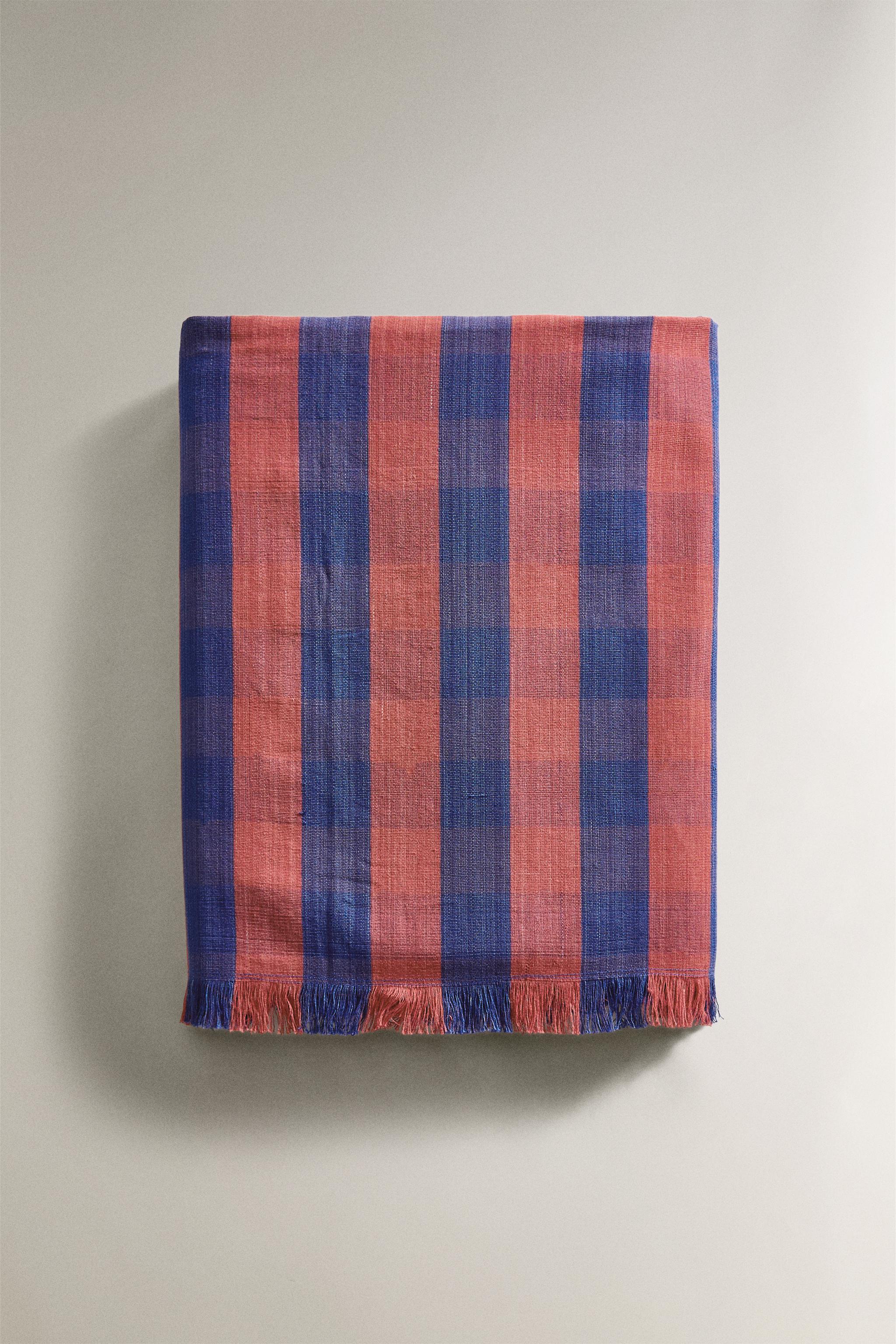 【新品】ZARA HOMEチェック柄ブランケット フリンジ チェック柄 ブランケット | Zara Home 日本/Japan
