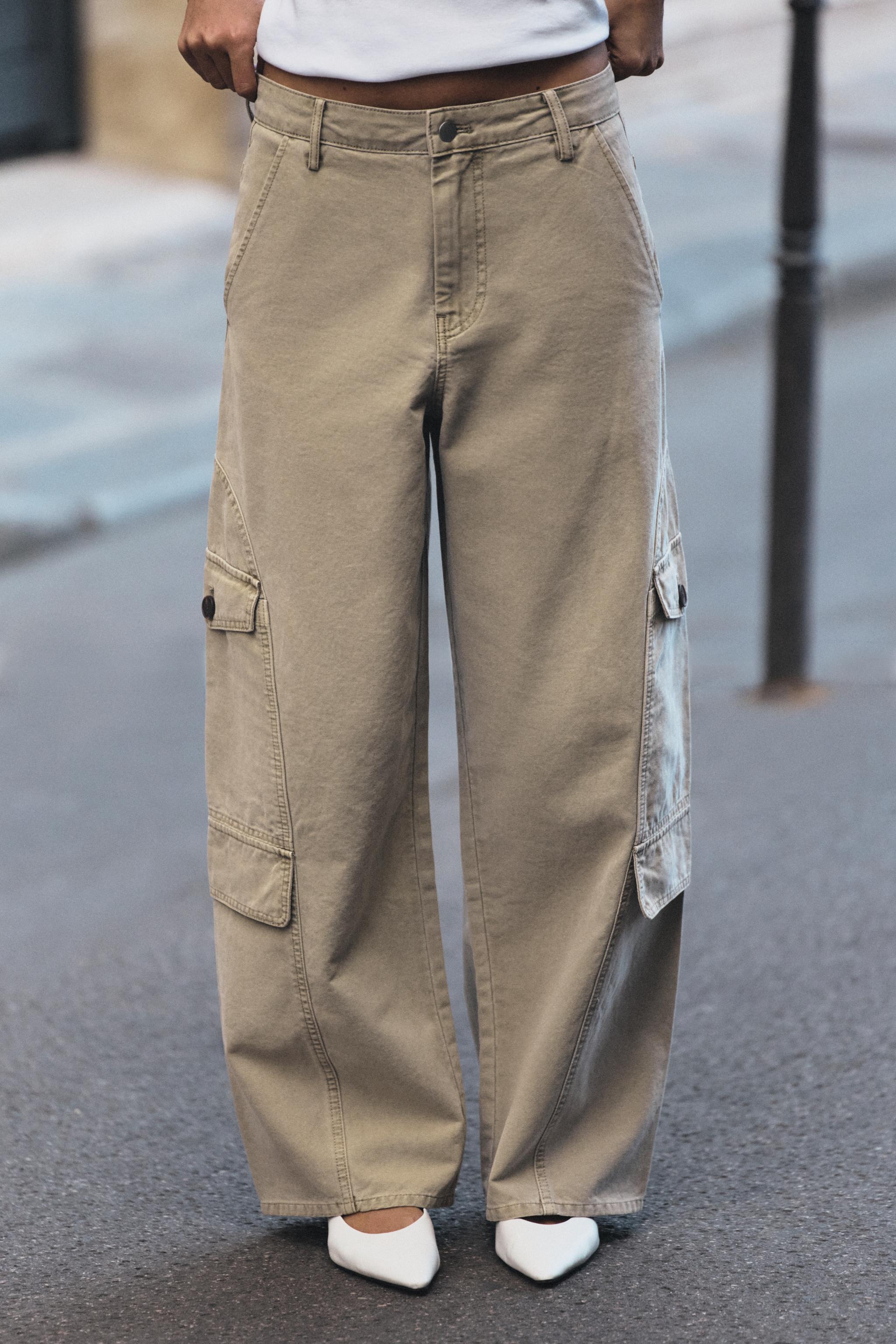 WASHED-EFFECT CARGO PANTS