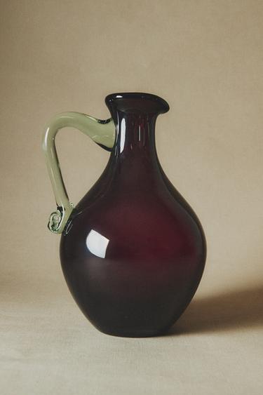 COLOURED GLASS VASE - Burgundy by Zara - Image 4