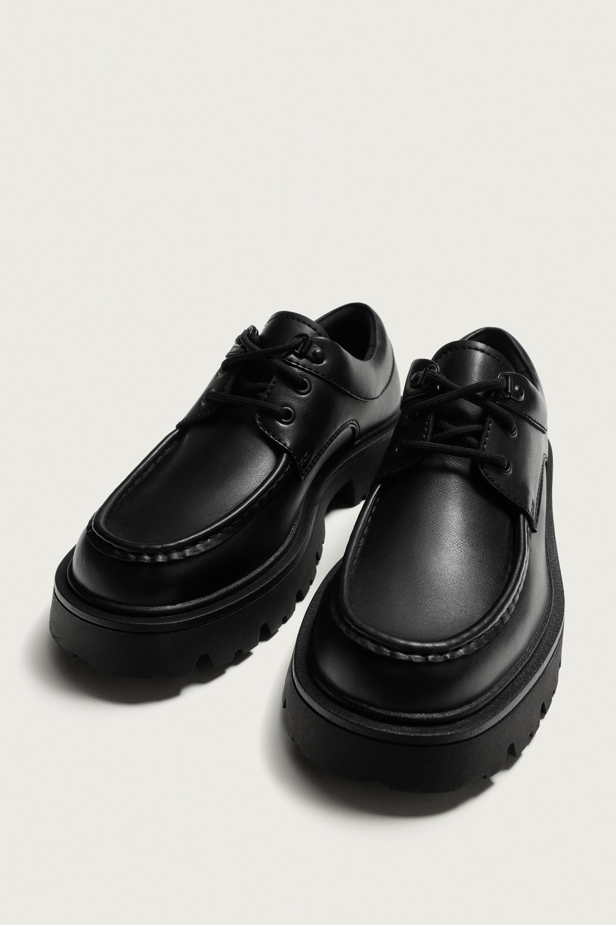 Обувь Zara CHUNKY MOC TOE SHOES — фото 5