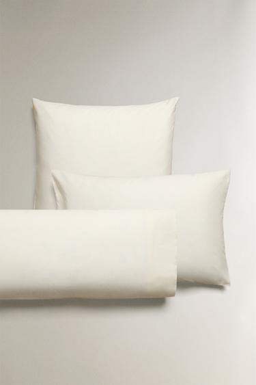 PERCALE PILLOWCASE (200 THREAD COUNT) - Vanilla by Zara