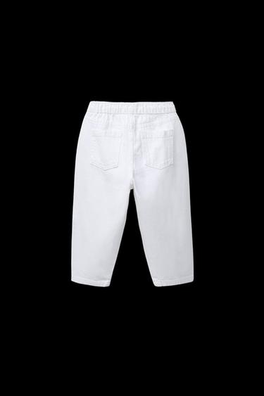 BALLONHOSE AUS SARGE - Weiß von Zara