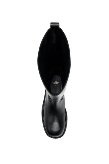 Zara LEATHER BOOTS LIMITED EDITION - Black