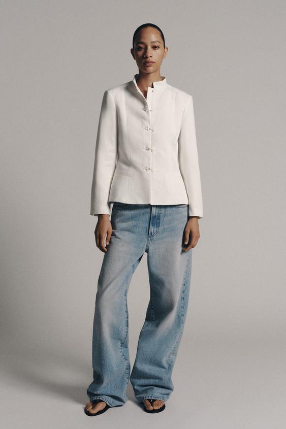 ZW Collection peplum süslü düğmeli blazer