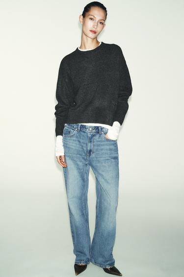 SOFT-TOUCH KNIT JUMPER - Dark grey marl by Zara