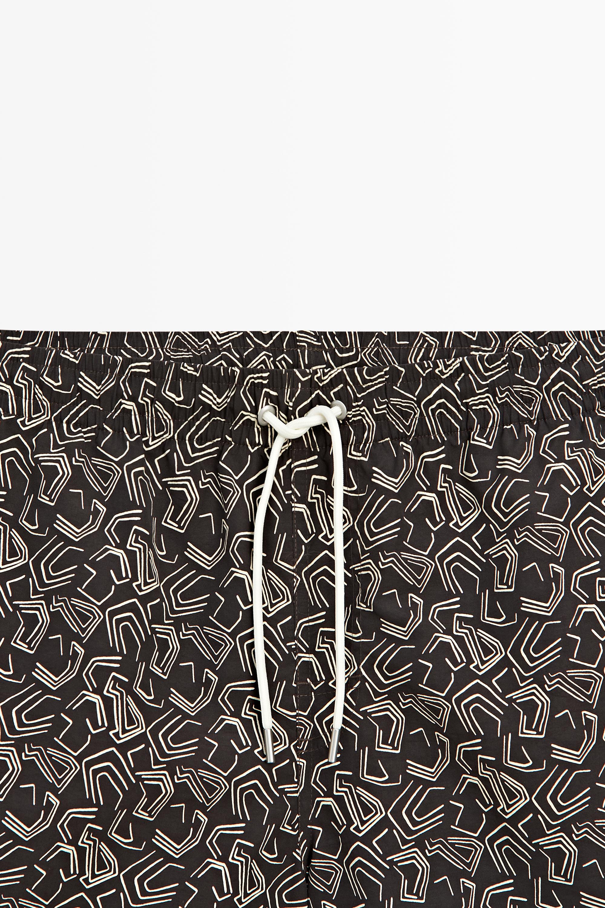 Abstract print swimsuit