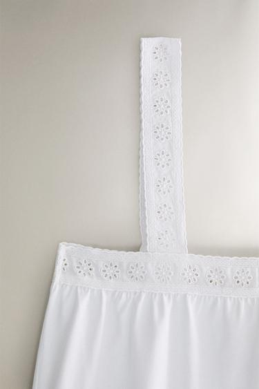 TOP COTON DENTELLE - Blanc de Zara - Image 2