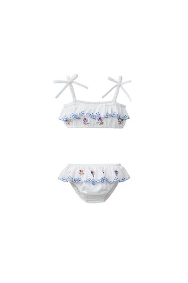 4-10 LET/ BIKINI Z VEZENINAMI - Ekru barva od Zare