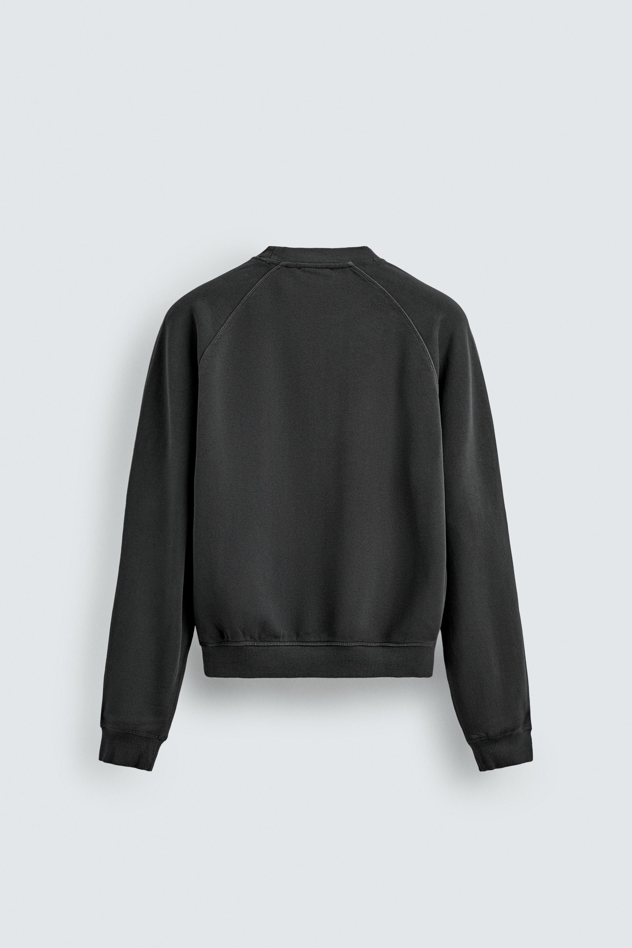 AARON LEVINE x ZARA ウォッシュ加工クルーネックスウェットシャツ 