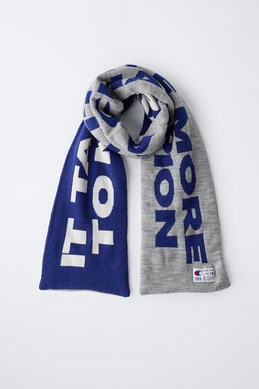 CHAMPION ® X ZARA PRINT SCARF - Grey marl by Zara - Image 3