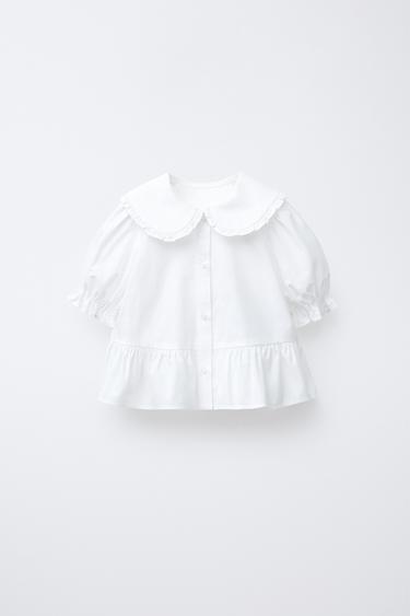 PETER PAN COLLAR SHIRT - White by Zara