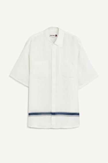 STRPPD SHRT - Azul / Blanco de Zara