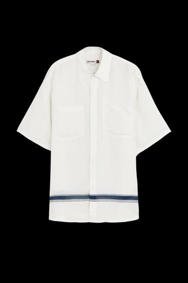 Zara STRPPD SHRT - Blue / White