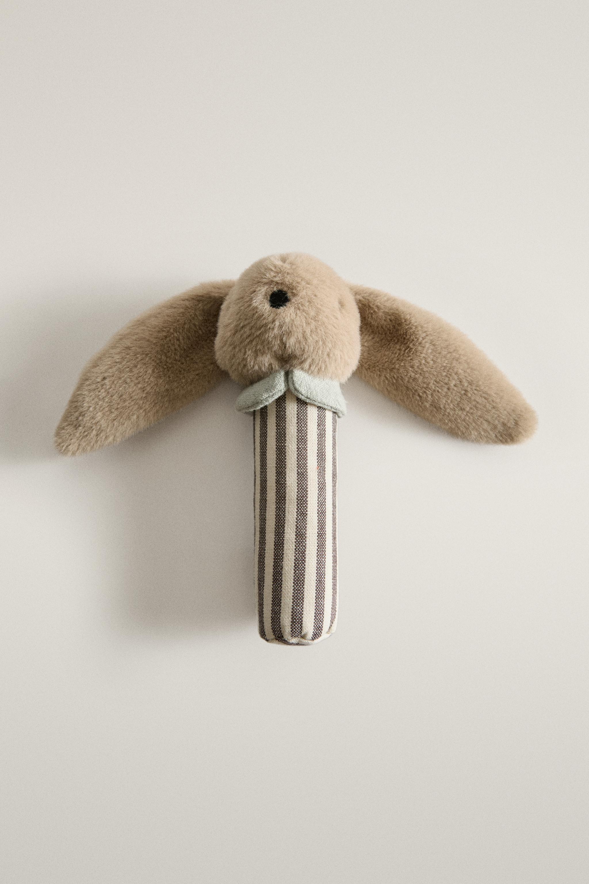 KIDS RABBIT PLUSH TOY RATTLE