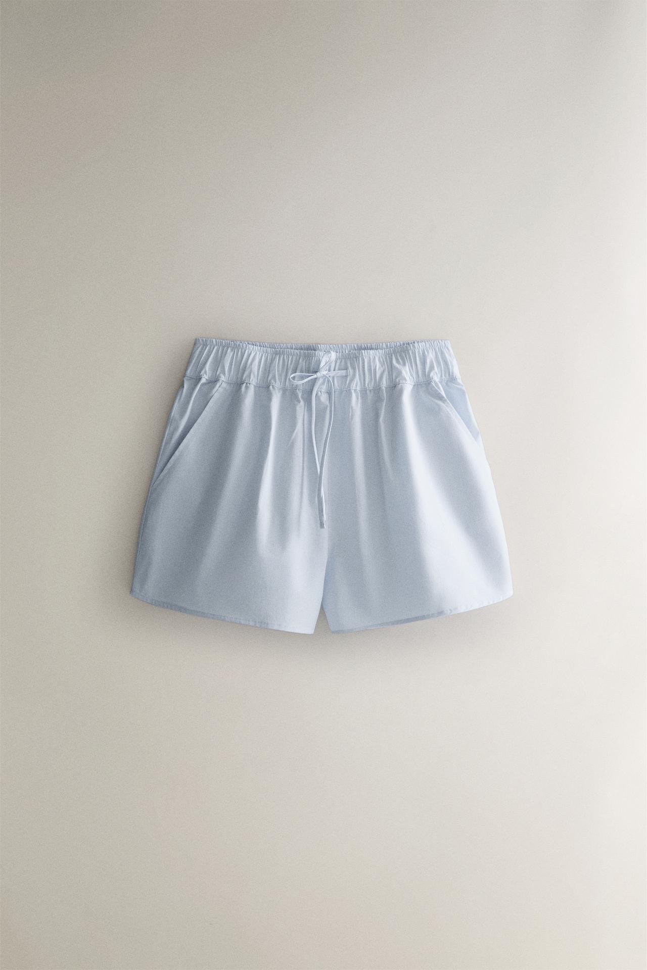 STRIPED SHORTS — Blue