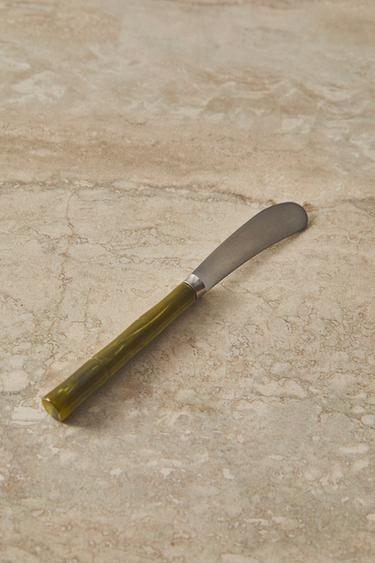 BUTTER KNIFE WITH BAMBOO-EFFECT HANDLE - Green by Zara - Image 5