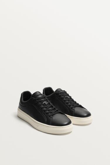LEATHER TRAINERS - Black by Zara
