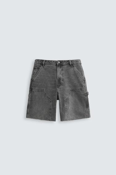 Zara CARPENTER POCKET SHORTS - Dark gray
