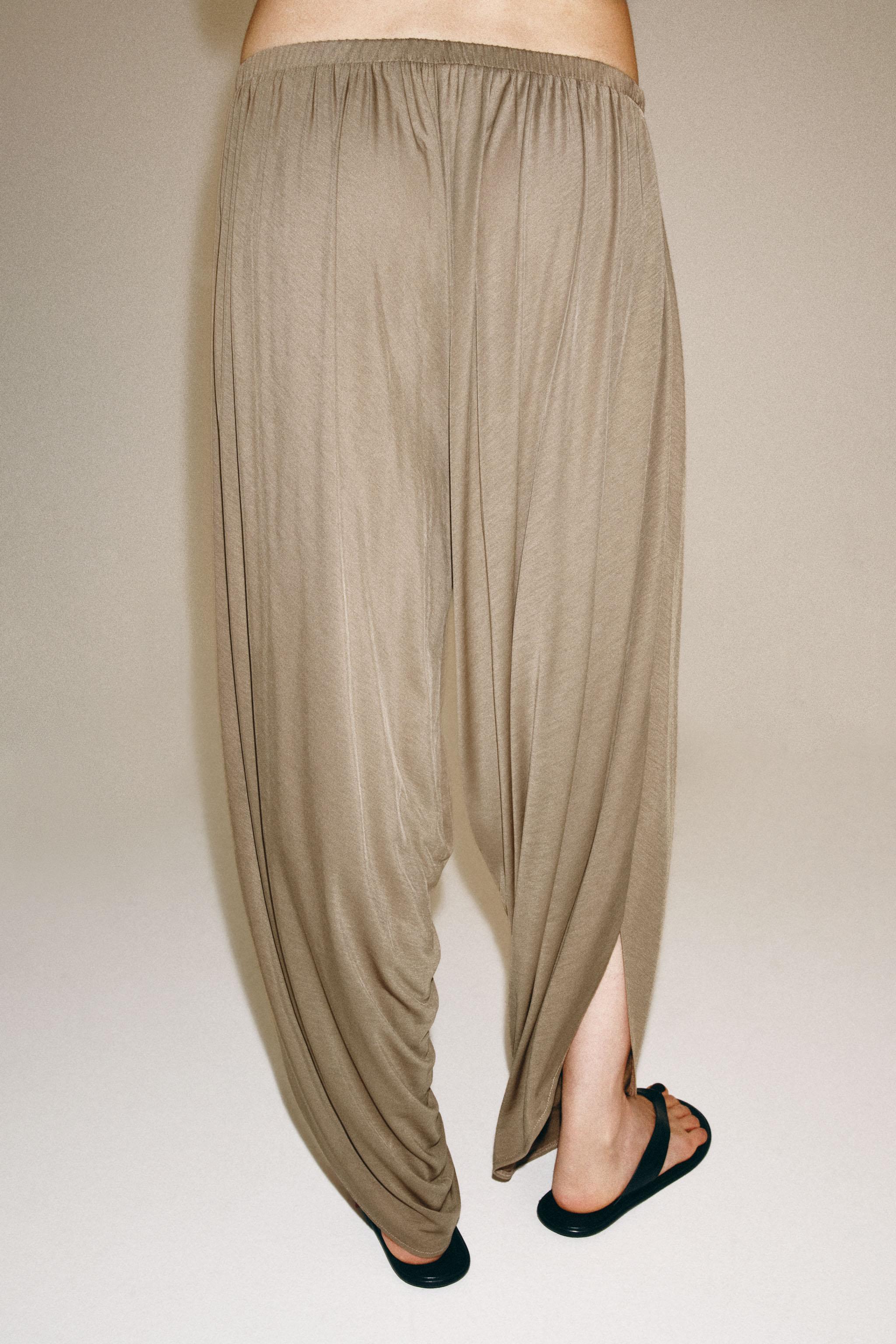 Женские брюки Zara FLOWY BAGGY PANTS — фото 3