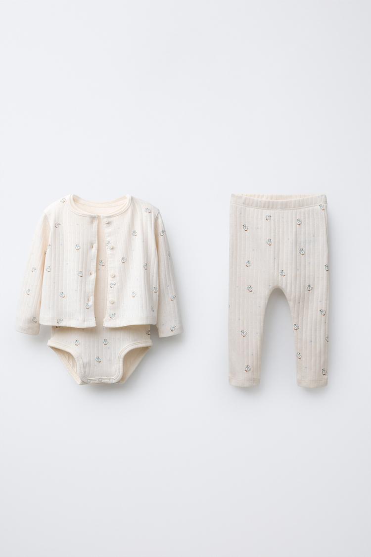 Legging Vetement Bebe Zara Fille ENSEMBLE VESTE, BODY ET LEGGING