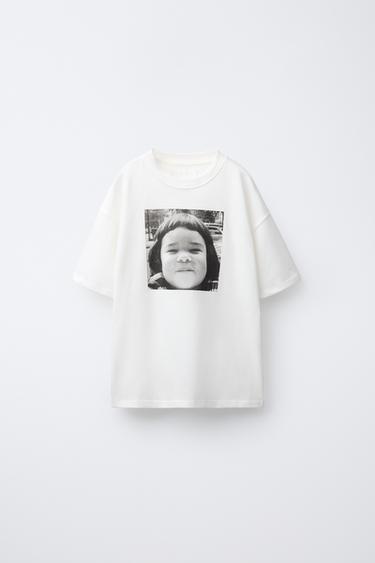 Zaras T-SHIRT MED THE ROSIESZ-TRYCK - Vit