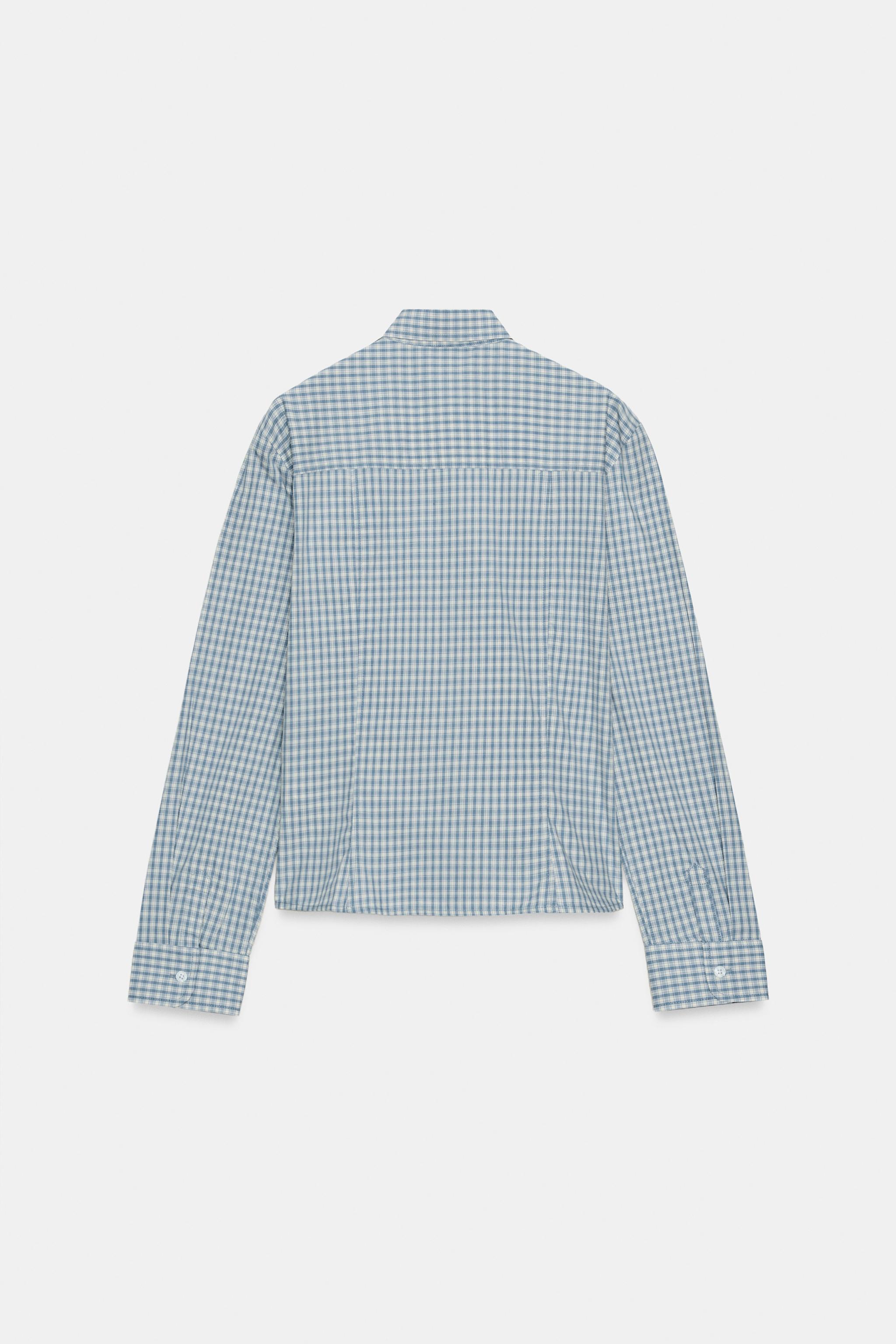 FITTED PLAID SHIRT