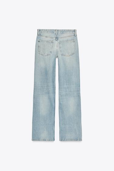 JEAN TRF WIDE LEG TAILLE MI-HAUTE - Bleu délavé de Zara - Image 8
