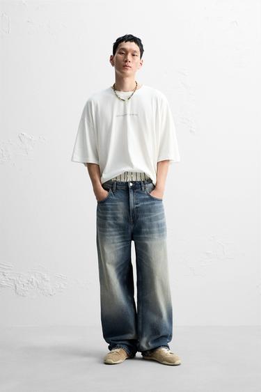 ФУТБОЛКА С ПРИНТАМИ И НАДПИСЯМИ — ЖЕЛТОВАТО-БЕЛЫЙ от Zara — изображение 0