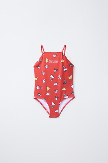 6-14 سنة/ ثوب سباحة هالو كيتي والأصدقاء © SANRIO - أحمر الخاص بـ Zara - صورة 0