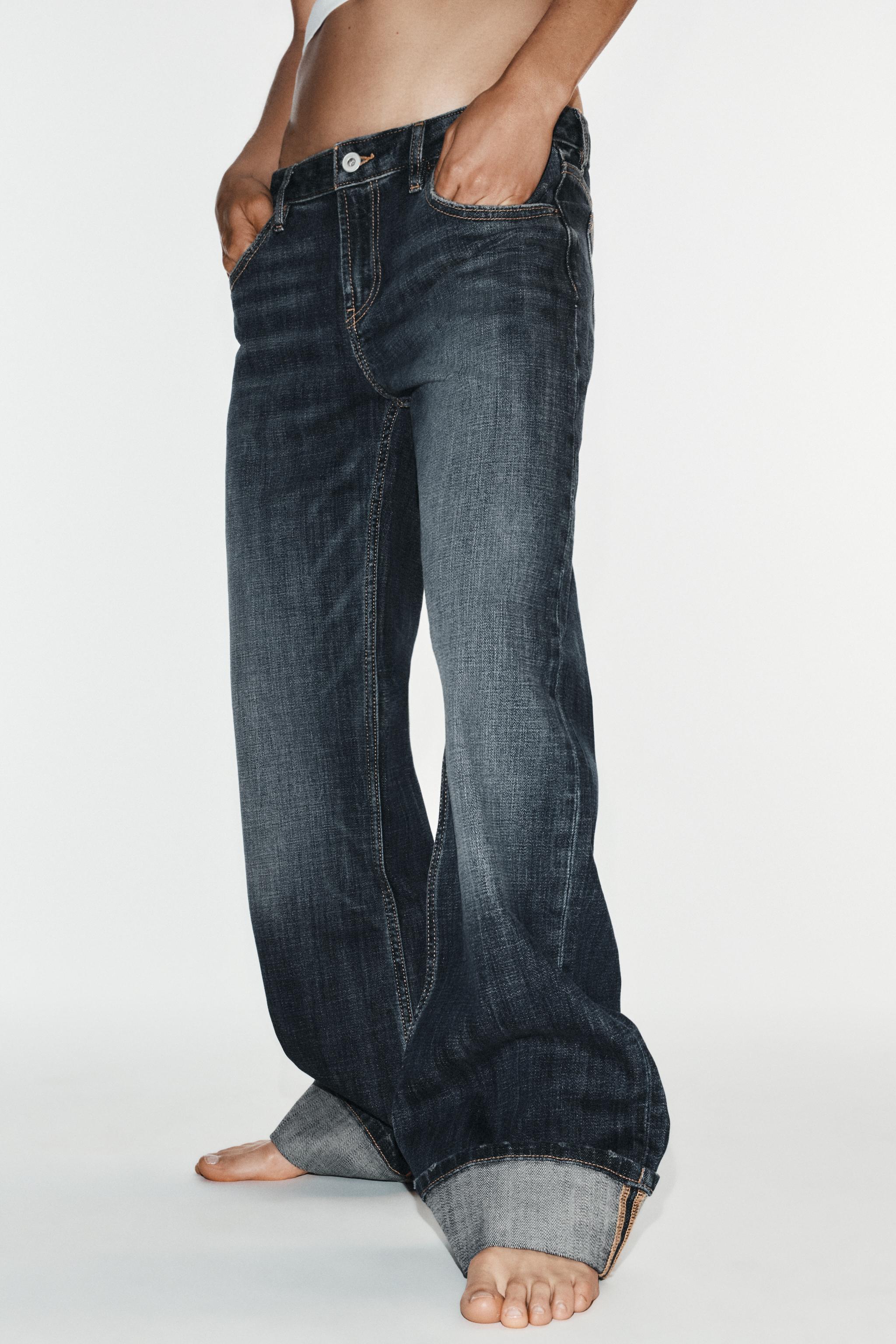 TRF FOLDED LOW-RISE JEANS