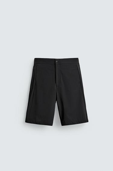 하이테크 릴렉스핏 버뮤다 팬츠 - Zara의 블랙 - 이미지 0