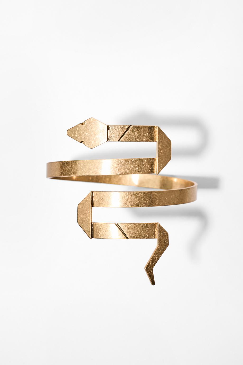 SNAKESKIN PRINT CUFF BRACELET