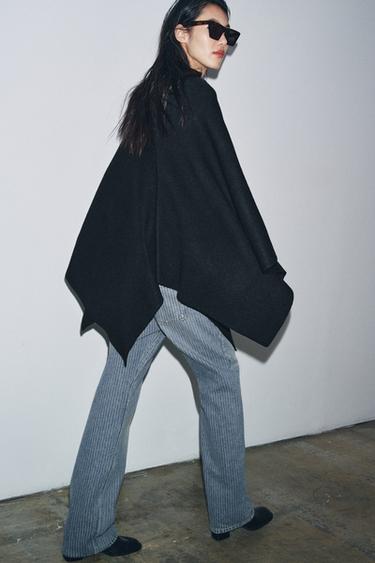 KNIT CAPE - Black by Zara - Image 2