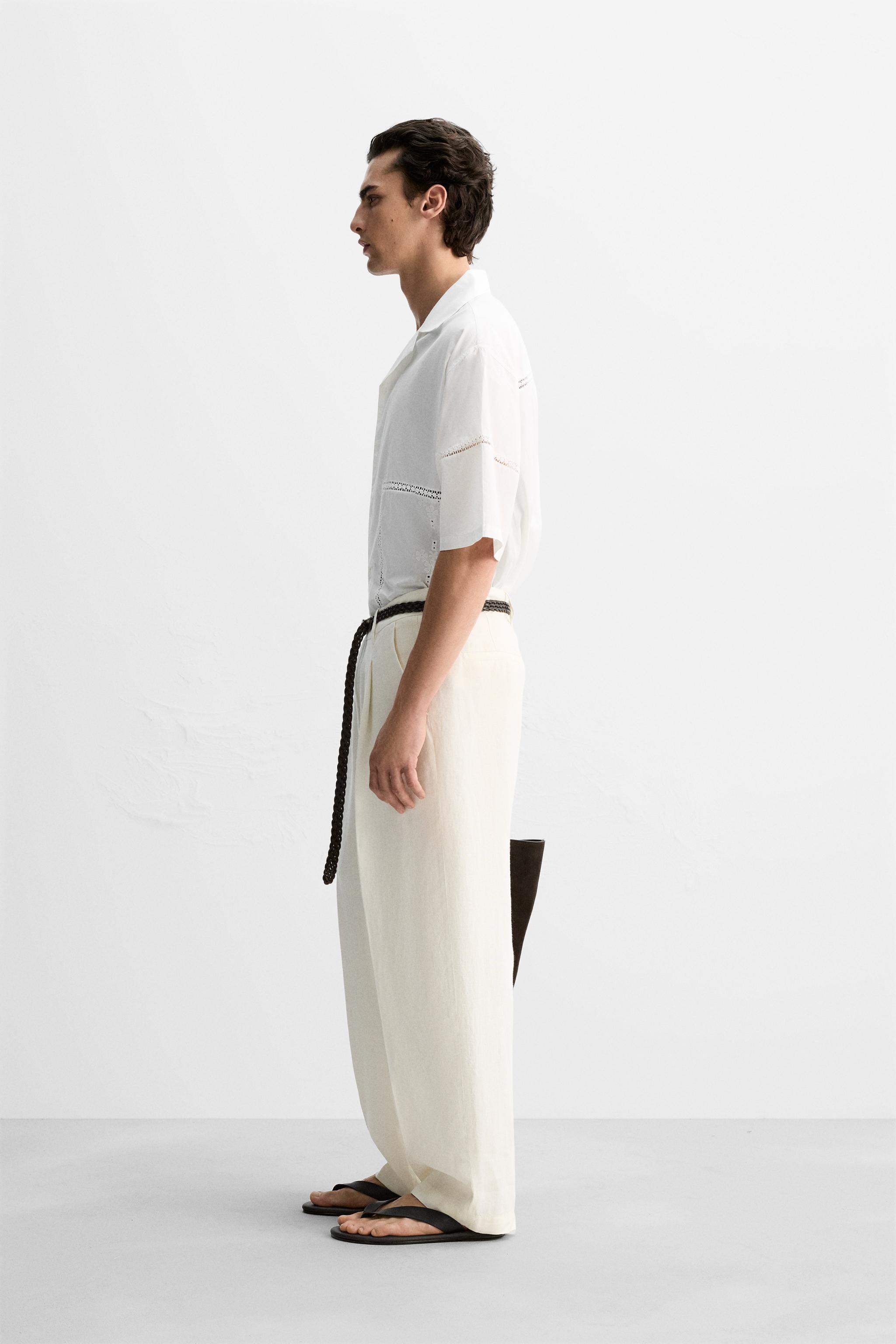 LACE RELAXED FIT SHIRT - White | ZARA United States