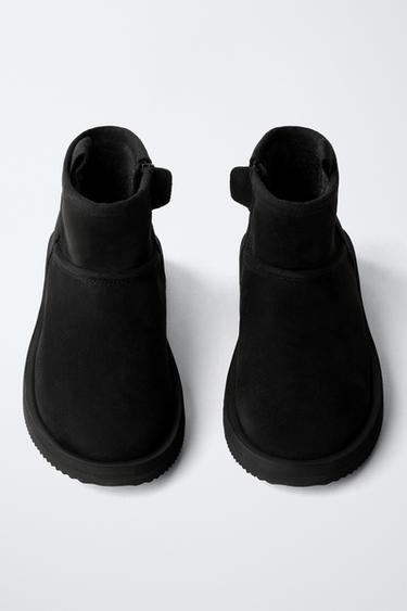 BOTTINES EFFET FOURRURE - Noir de Zara - Image 4
