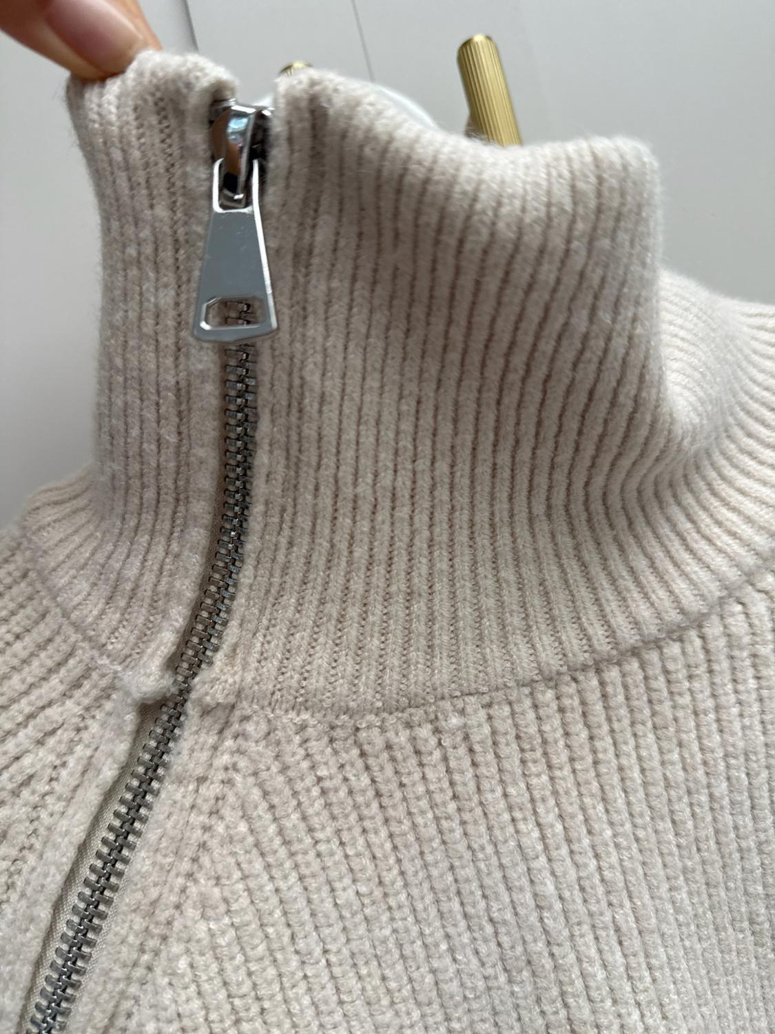 STRIPED KNIT SWEATER WITH ZIP - Image 3
