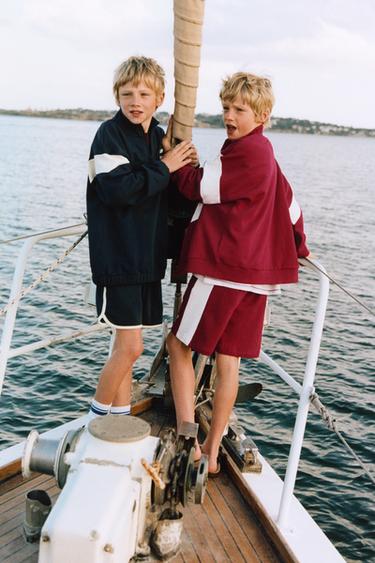 SPORTY SWEATSHIRT AND BERMUDA SHORTS SET - Anthracite grey by Zara - Image 0