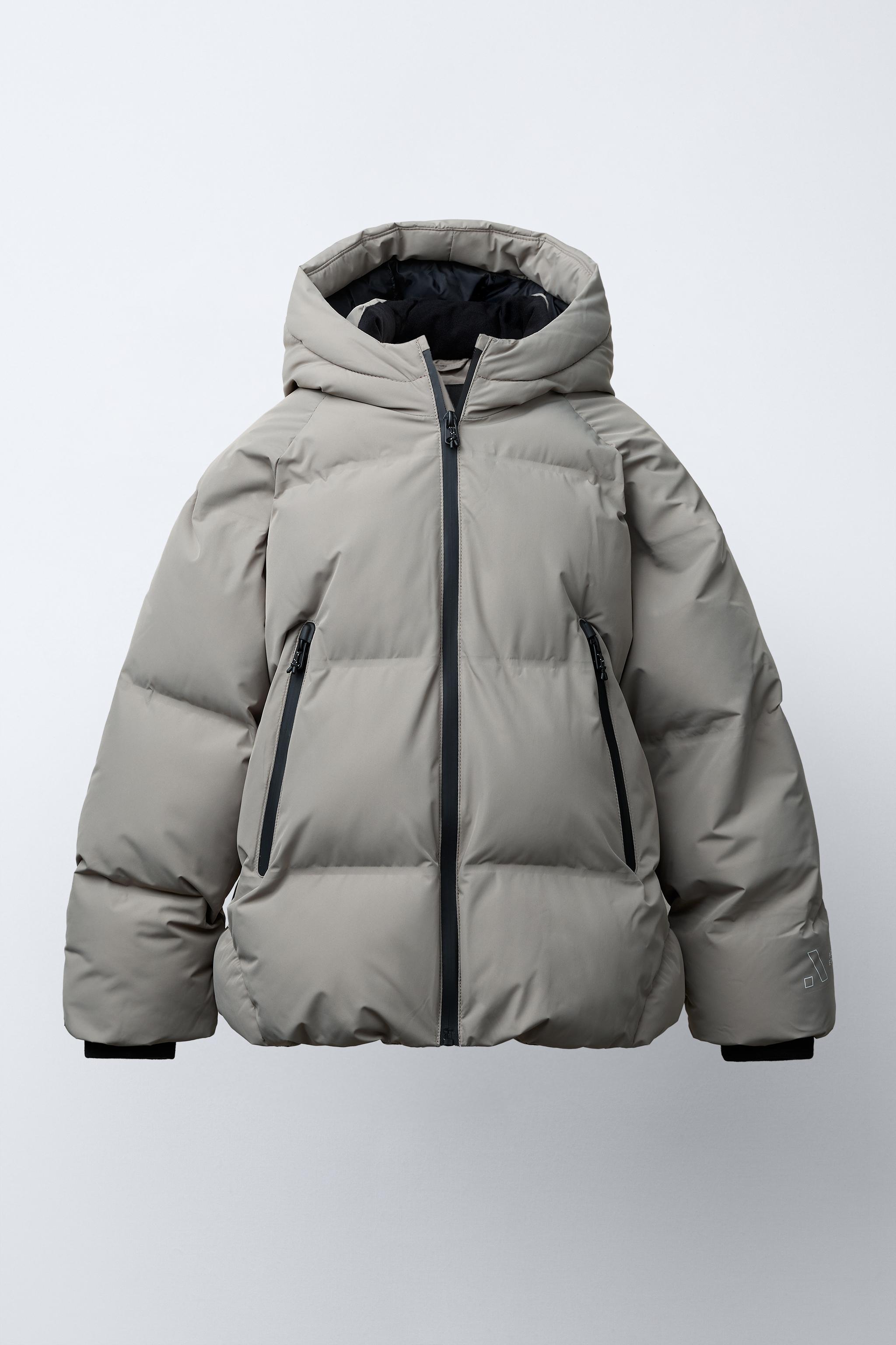 【新品】RUFFLOG STRAIGHT QUILT PUFFER JACKET WATER REPELLENT PUFFER COAT WITH ZIPPERS - Light mink | ZARA