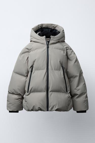Zara 防潑水鋪棉拉鍊大衣 - 淺貂色 - 圖片 0