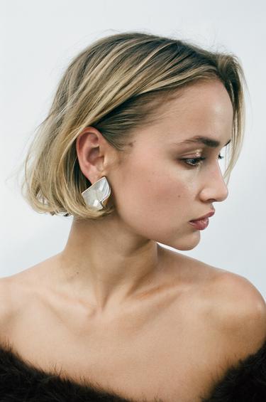 ORECCHINI COMBINATI CON STRASS - Oro / Argento di Zara