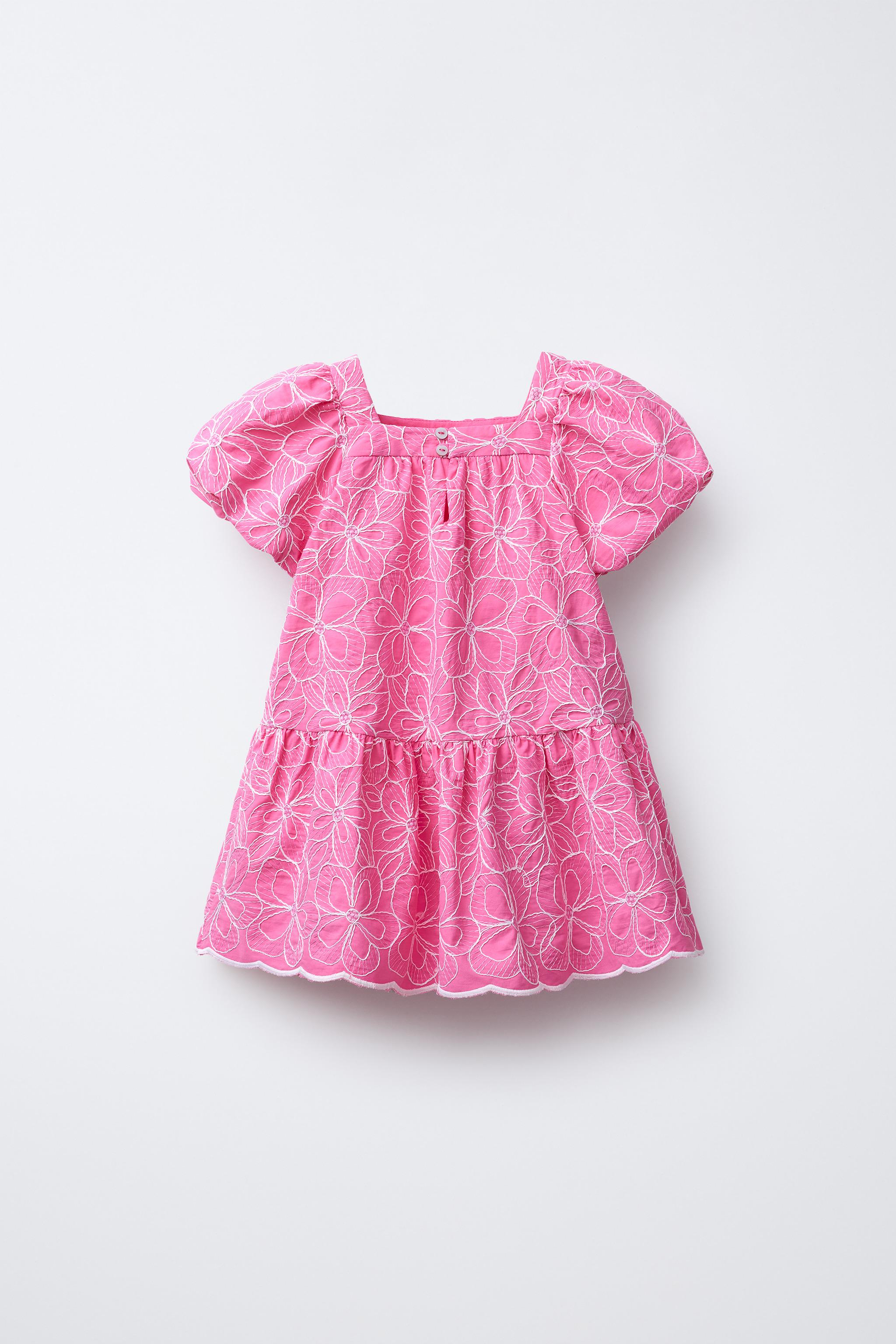 EMBROIDERED FLORAL DRESS - Fuchsia | ZARA Turkey EMBROIDERED FLORAL DRESS - Fuchsia | ZARA Turkey