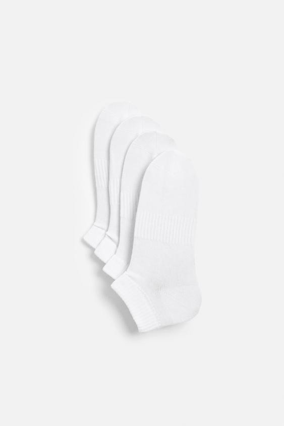 4-PACK OF SHORT SOCKS - White | ZARA United States