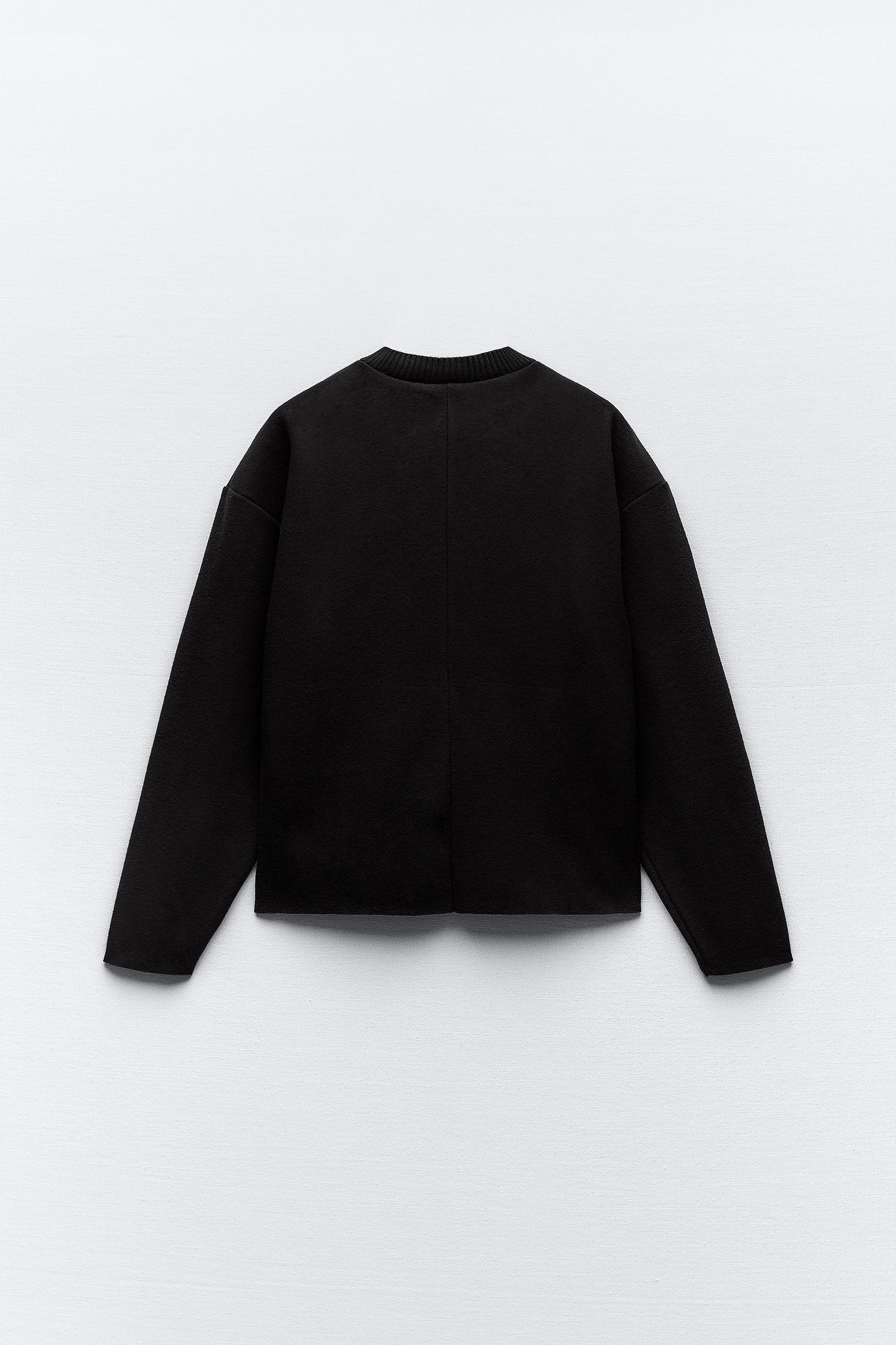 Zara black sweatshirt sale