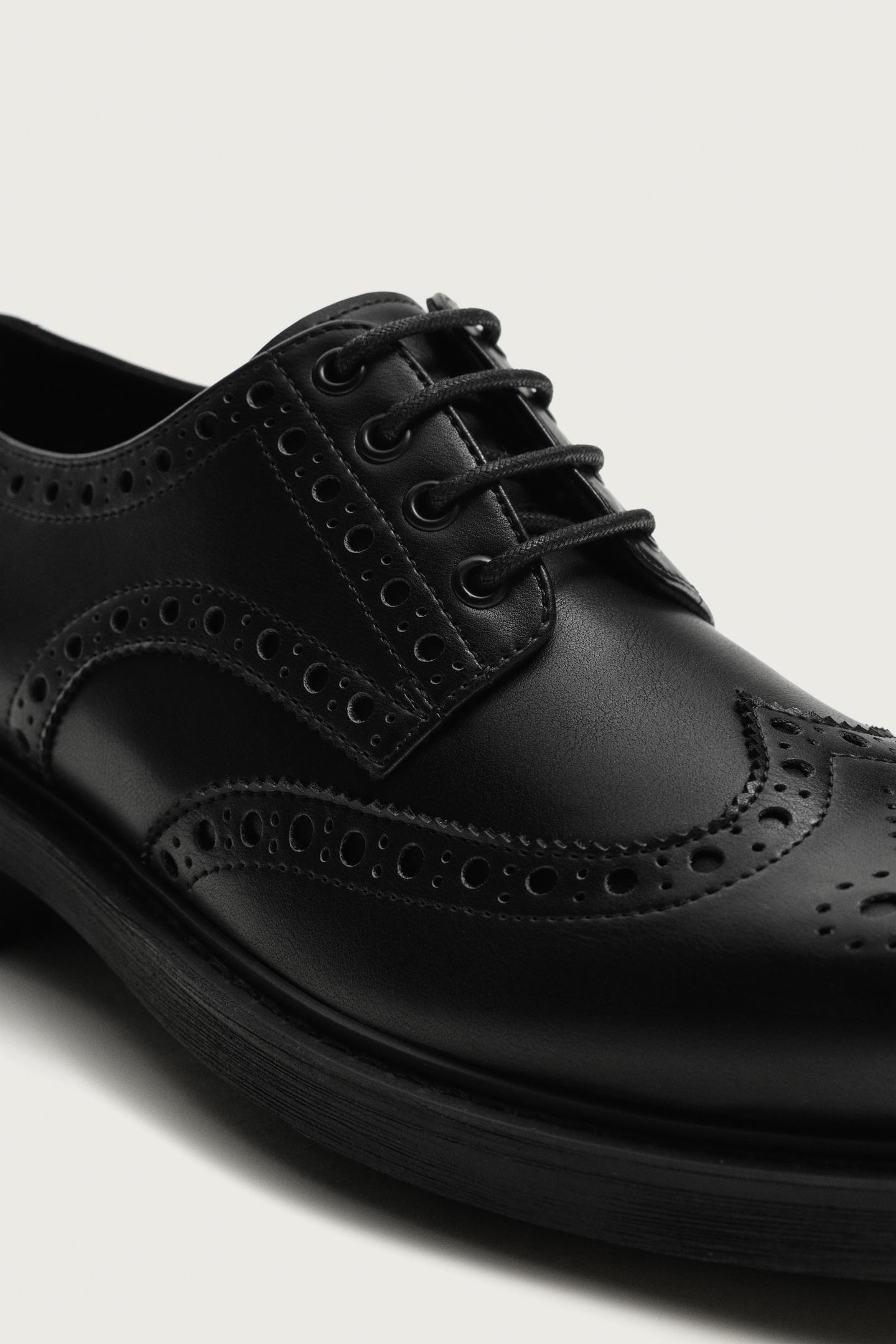 Мужские туфли Zara Dress Shoes, цвет: Чёрный — фото 6