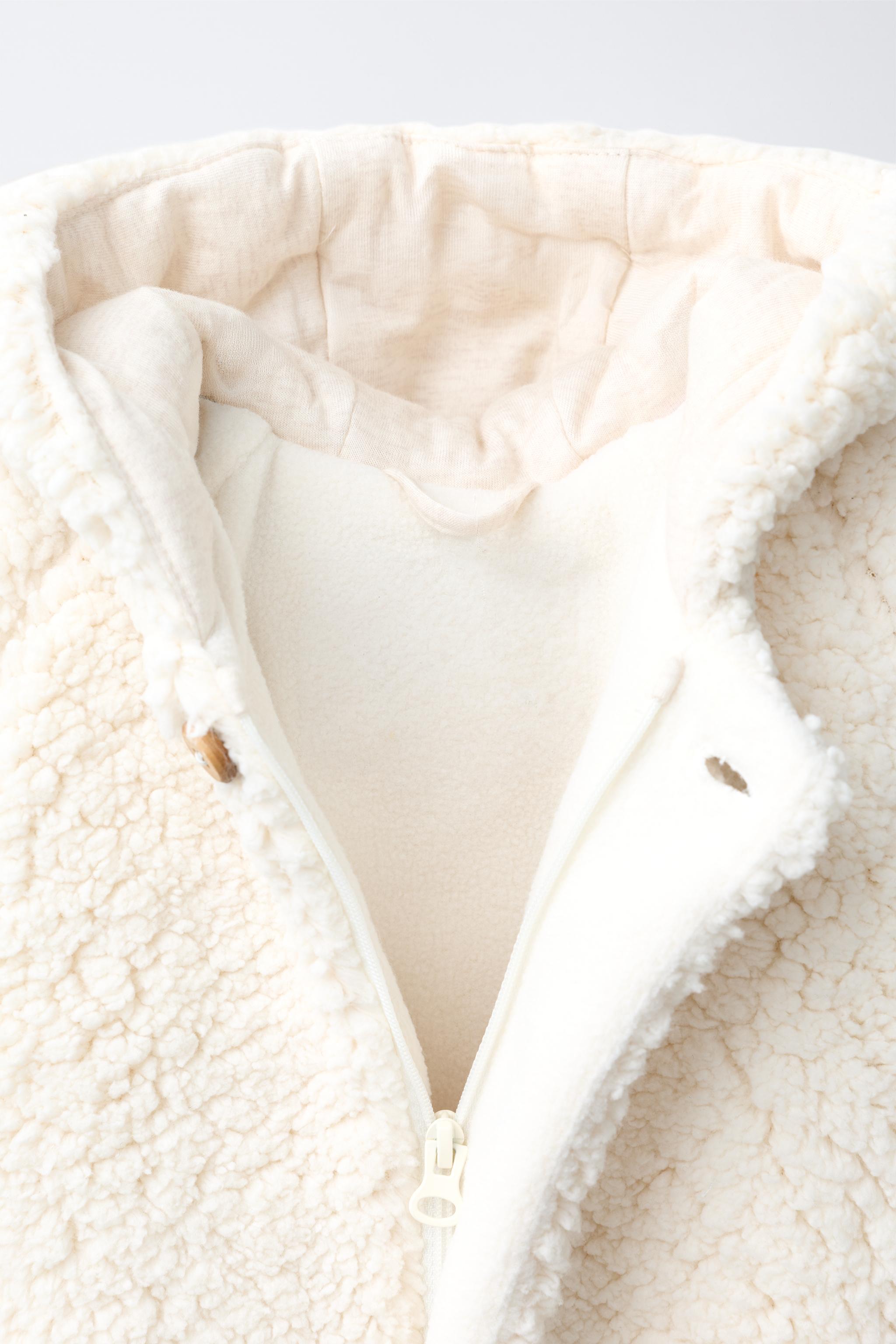 FAUX SHEARLING HOODIE JUMPSUIT WITH EARS